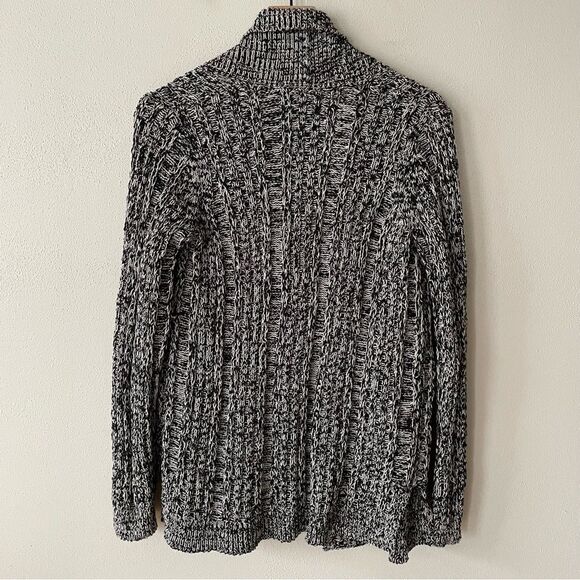 Anthropologie Black and White Knitted Cardigan - Size: Small - Picture 2 of 5